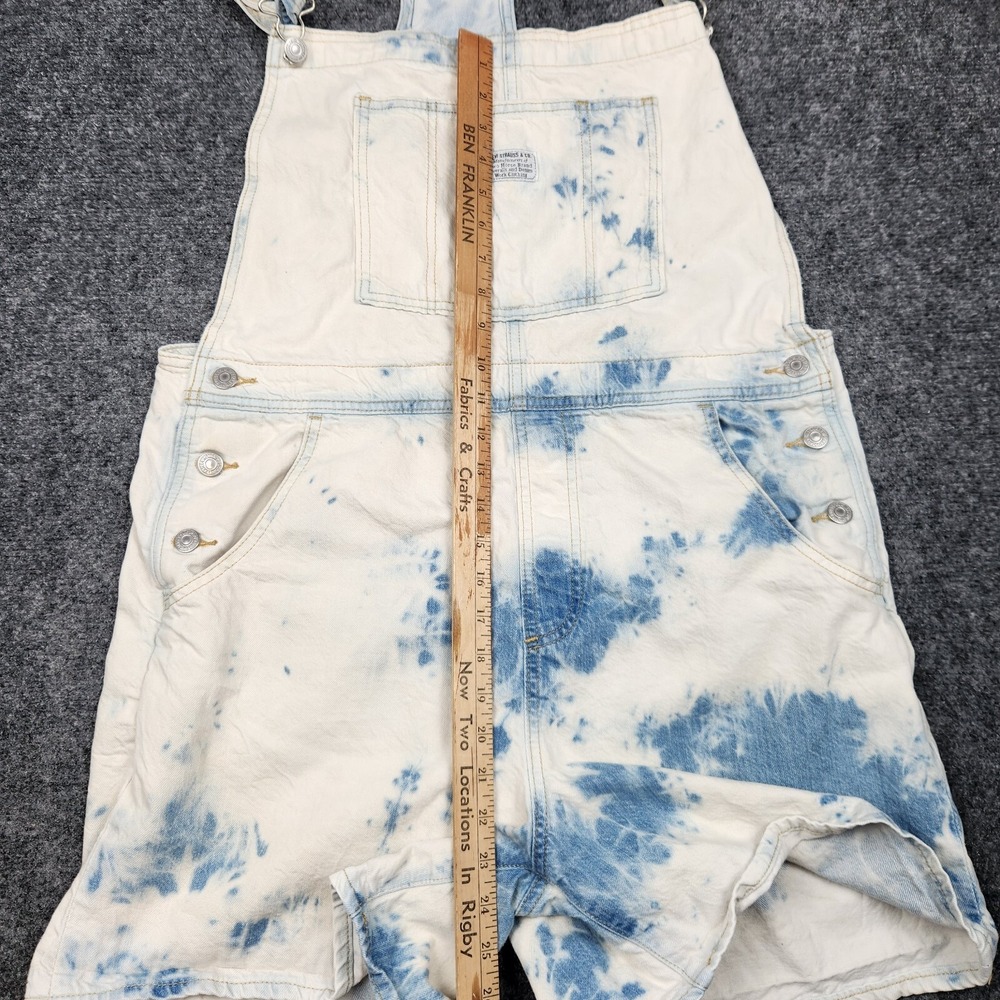 Levi's White and Blue Tie-Dye Short Overalls - Picture 14 of 16